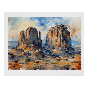 Majestueuze Mitten Buttes Arizona, Perfect Poster