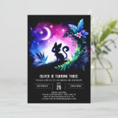 Majestueuze moderne kattenverjaardag kaart (Staand voorkant)