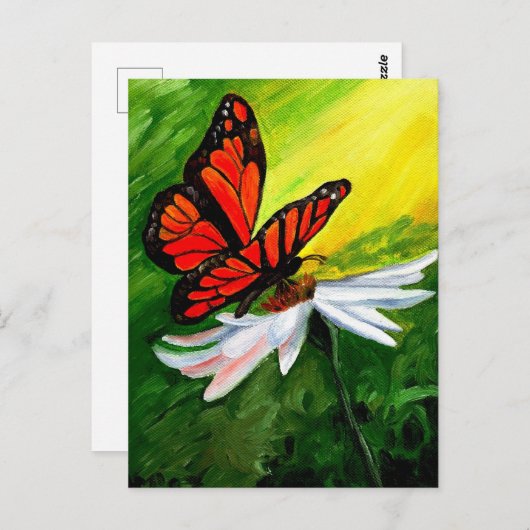 majestueuze monarchvlinder briefkaart (Voorkant / Achterkant)