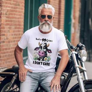 Majestueuze monochrome Koe met een bloedneus T-shirt