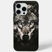 Majestueuze Monochrome Wilde Wolf Case-Mate iPhone Case (Achterkant)