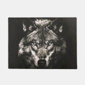 Majestueuze Monochrome Wilde Wolf Deurmat (Voorkant)