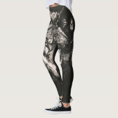 Majestueuze Monochrome Wilde Wolf Leggings (Links)