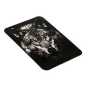 Majestueuze Monochrome Wilde Wolf Magneet (Rechterzijde)