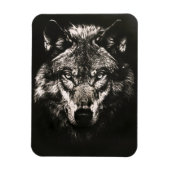 Majestueuze Monochrome Wilde Wolf Magneet (Verticaal)