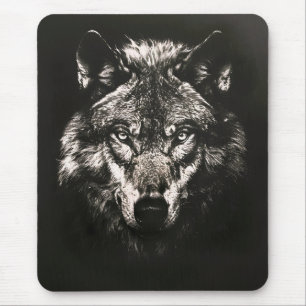 Majestueuze Monochrome Wilde Wolf Muismat