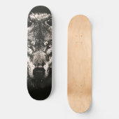 Majestueuze Monochrome Wilde Wolf Persoonlijk Skateboard (Voorkant)