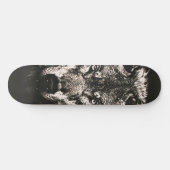 Majestueuze Monochrome Wilde Wolf Persoonlijk Skateboard (Horizontaal)