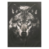 Majestueuze Monochrome Wilde Wolf Tafelkleed (Voorkant)