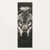 Majestueuze Monochrome Wilde Wolf Yogamat (Voorkant)
