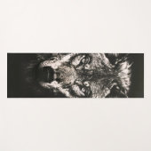 Majestueuze Monochrome Wilde Wolf Yogamat (Voorkant (horizontaal))