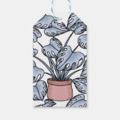 Majestueuze monstera cadeaulabel (Achterkant)