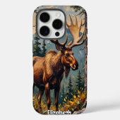 Majestueuze Moose in de herfst Bossen Case-Mate iPhone Case (Achterkant)