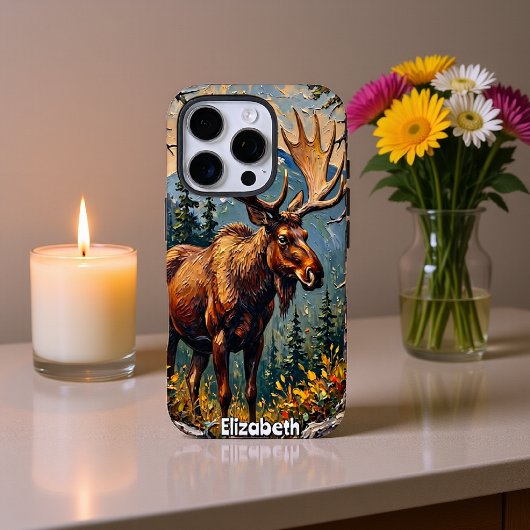 Majestueuze Moose in de herfst Bossen Case-Mate iPhone Case