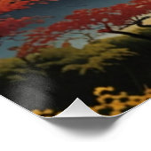 Majestueuze Mount Fuji landschap muur kunst Perfect Poster (Hoek)