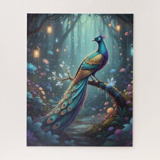 Majestueuze mystieke vogel in de betoverde puzzel (Verticaal)