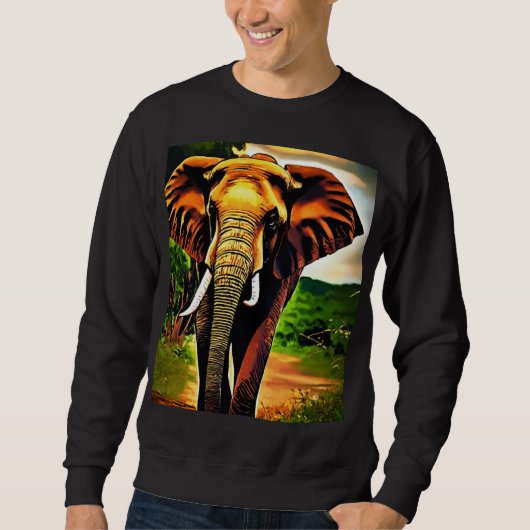 Majestueuze neushoorn savanne trui (Voorkant)