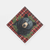 Majestueuze Noord-zwart Beer papier servet (Hoek)