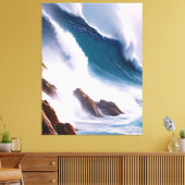 Majestueuze oceaangolven schilderen canvas afdruk (Insitu (Woonkamer))