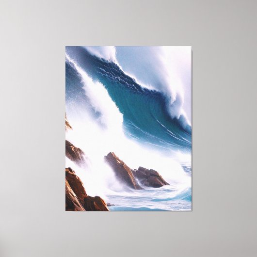 Majestueuze oceaangolven schilderen canvas afdruk (Voorkant)