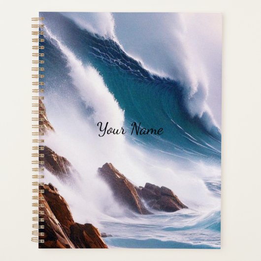 Majestueuze oceaangolven schilderen planner (Voorkant)