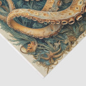 Majestueuze octopus in een onderwatertuin Decoupag Tissuepapier (Detail)