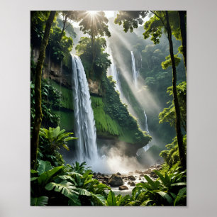 Majestueuze Oerwoud Waterval Poster