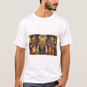 Majestueuze olifant in Glas in lood kunst T-shirt (Voorkant)