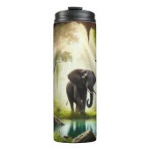Majestueuze olifant in tropische wildernis thermosbeker (Voorkant)