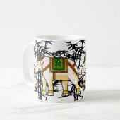 Majestueuze olifant in wilde Natuur - India Koffiemok (Voorkant links)