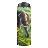 Majestueuze olifant in zonovergoten Oerwoud Thermosbeker (Voorkant)