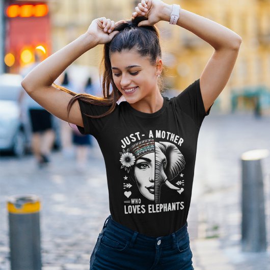 Majestueuze olifant-menselijke harmonie portret t-shirt