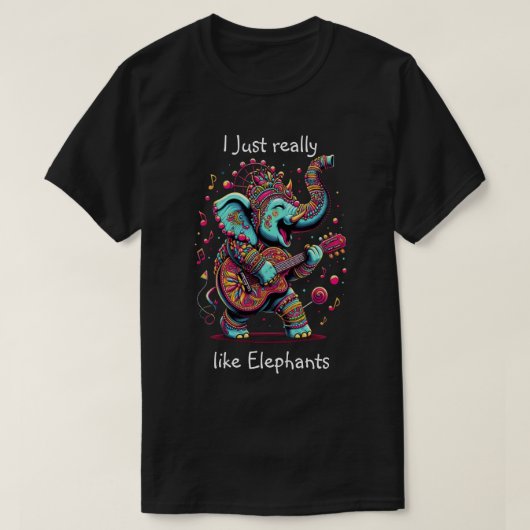 Majestueuze olifant met levendige tribale Design T-shirt (Design voorkant)