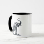 Majestueuze olifant met verhoogde stam mok (Voorkant links)