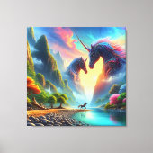 Majestueuze ontmoeting in een kleurrijke vallei -  canvas afdruk (Voorkant)