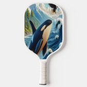Majestueuze Orka Leaping Pickleball Paddle (Achterkant)
