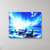 "Majestueuze orka's" Canvas Afdruk (Voorkant)