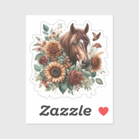 Majestueuze paard sticker – Elegante equestrian (Vel)