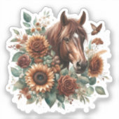 Majestueuze paard sticker – Elegante equestrian (Voorkant)