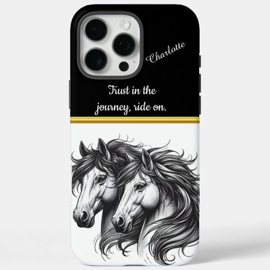 Majestueuze paarden verstrengeld in een sierlijke  Case-Mate iPhone case (Achterkant)