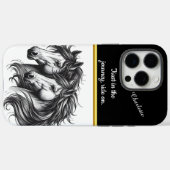 Majestueuze paarden verstrengeld in een sierlijke  Case-Mate iPhone case (Achterkant (horizontaal))