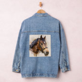 Majestueuze paardenkop denim jas jacket (Hangar)