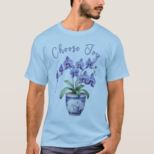 Majestueuze Paarse Orchidee met in volle bloei T-shirt (Voorkant)
