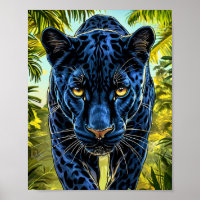 Majestueuze Panter Jungle Krachtig Natuur Kunst aa