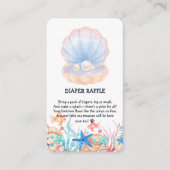 Majestueuze parel onder het Zeeen Baby shower Informatiekaartje (Voorkant)