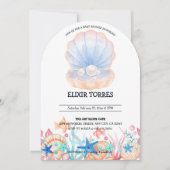 Majestueuze parel onder het Zeeen Baby shower Kaart (Voorkant)