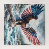 Majestueuze Patriottische Adelaar Legpuzzel (Horizontaal)