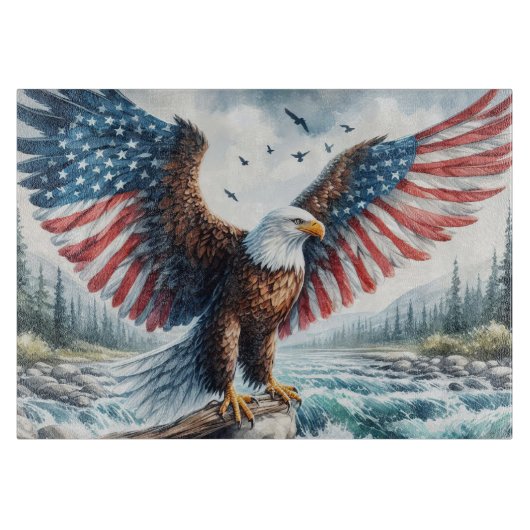 Majestueuze Patriottische Adelaar Snijplank (Voorkant)