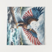 Majestueuze Patriottische Adelaar Wandkleed (Voorkant (horizontaal))