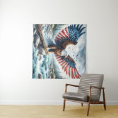 Majestueuze Patriottische Adelaar Wandkleed (In Situ (horizontaal))
